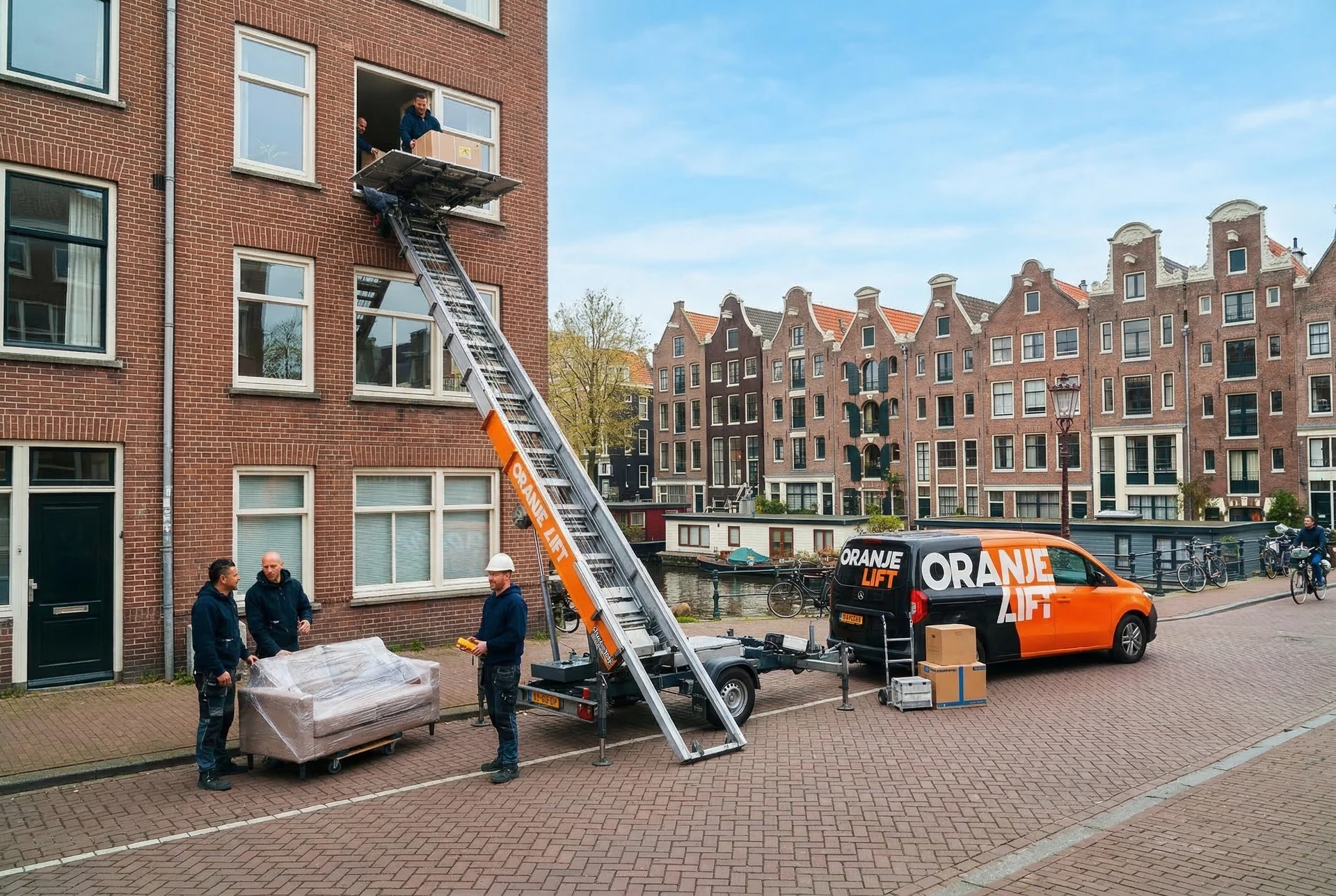 Verhuislift bij woning Barendrecht