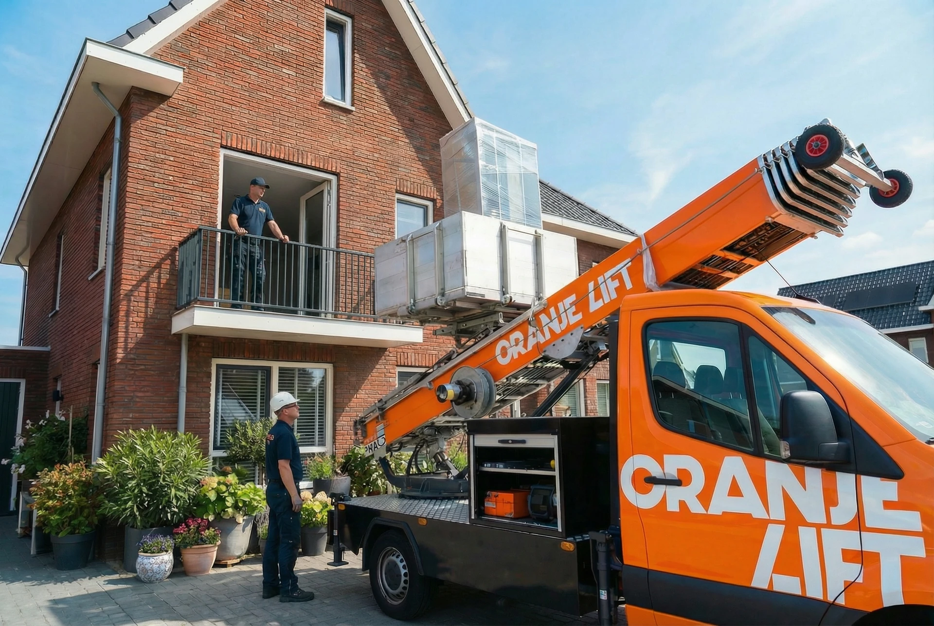 Verhuislift close-up detail Barendrecht